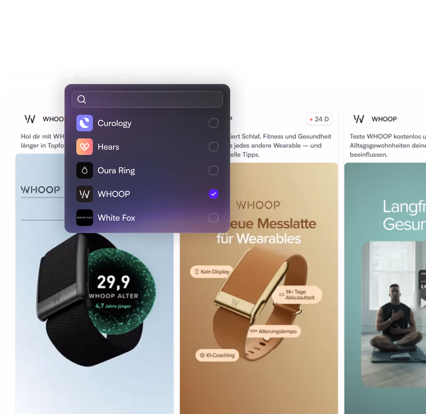Searching ads by brand