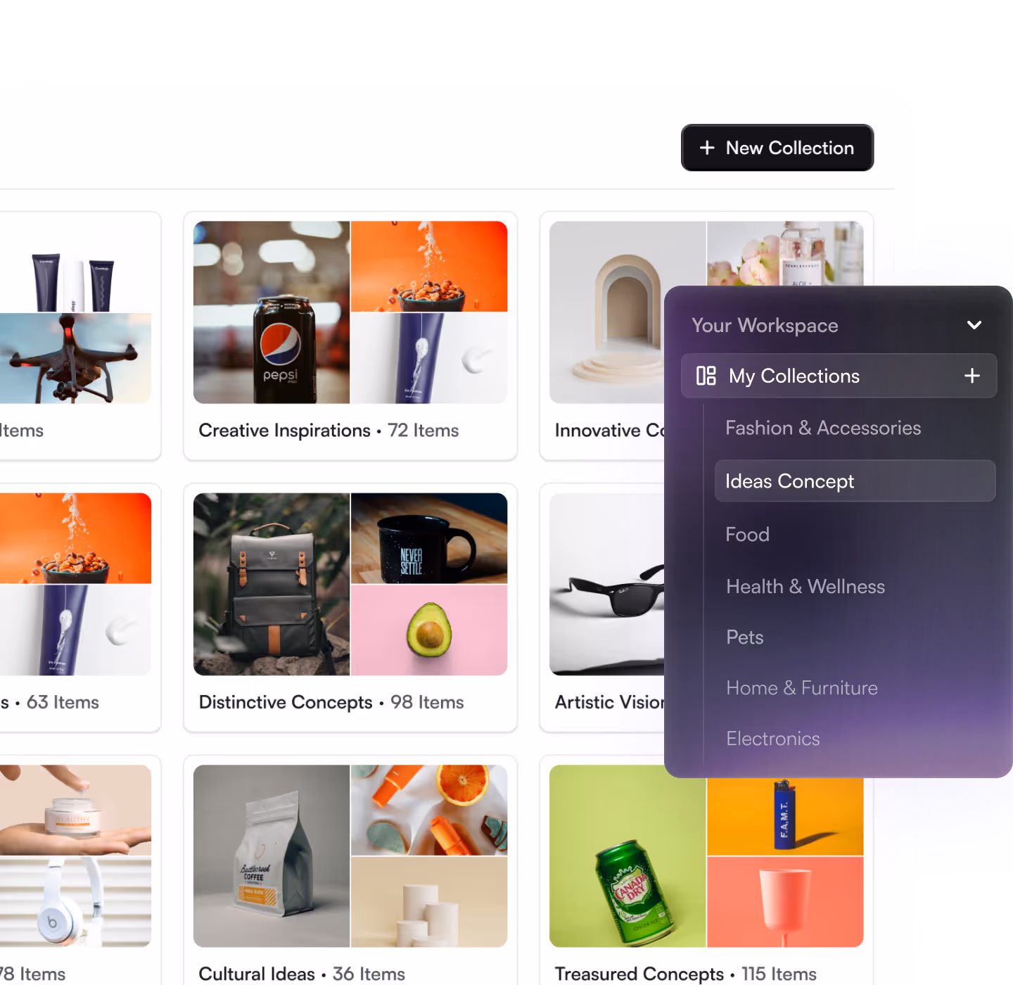 Organising ads into collections